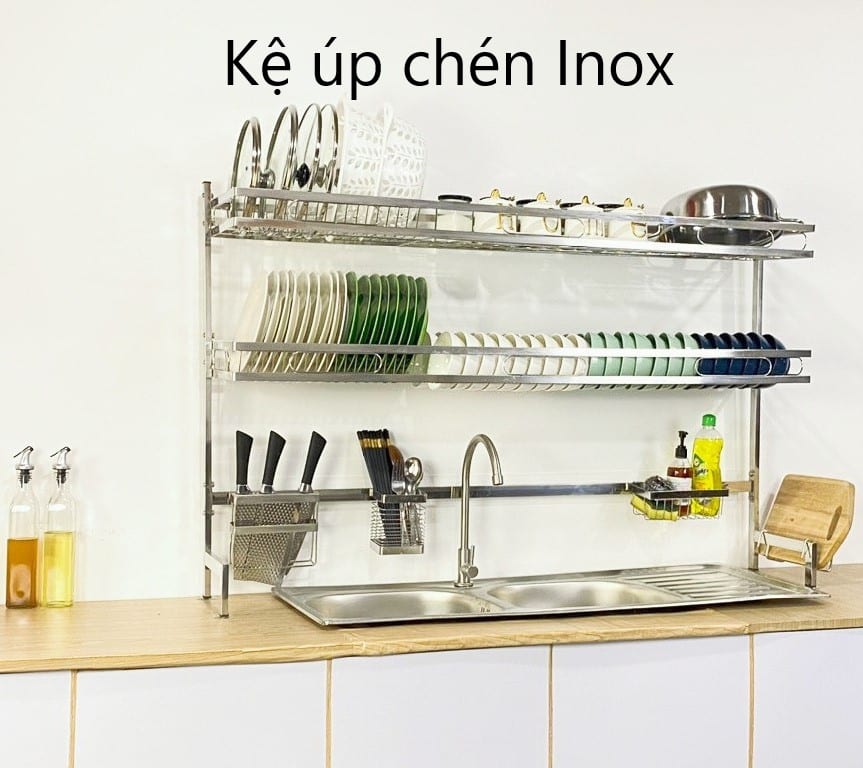 Hướng dẫn lắp đặt kệ chén đĩa Inox đa năng của gia dụng Hồng Kỳ