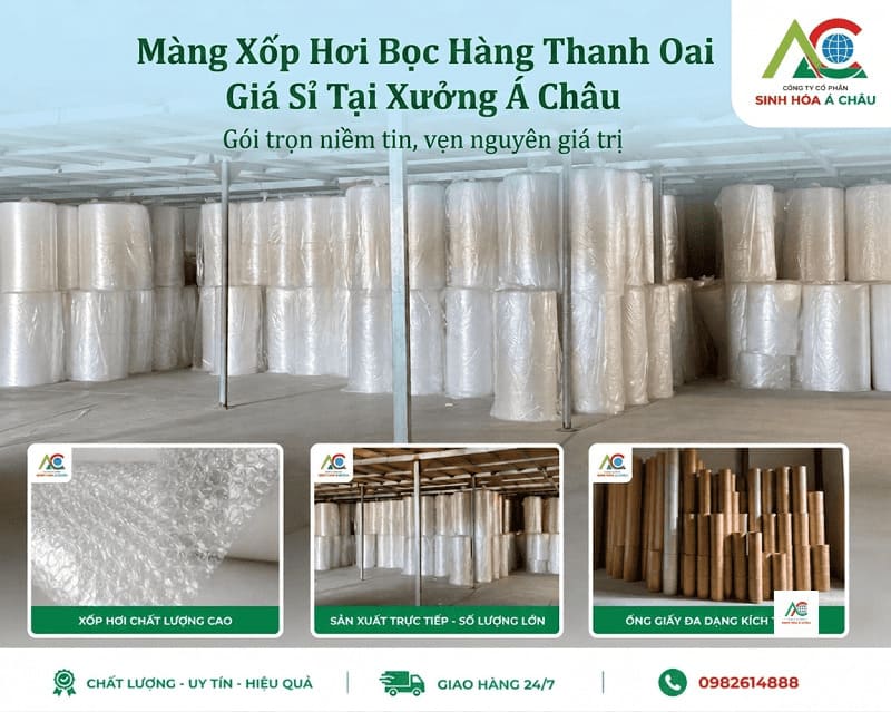 Màng xốp hơi bọc hàng tại Thanh Oai: Giải pháp đóng gói uy tín, giao hàng tận xưởng