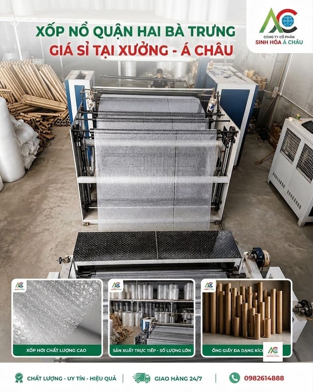 Mua xốp nổ bọc hàng tại Hai Bà Trưng: Giá sỉ tại xưởng, giao hàng hỏa tốc